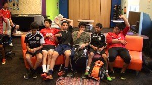 Budding soccer stars are also learning about the importance of education in reaching their goals