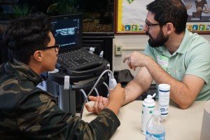 Ricardo teaches ultrasound